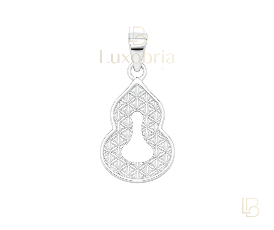 Lucky Gourd S925 Sterling Silver Pendant (Silver)